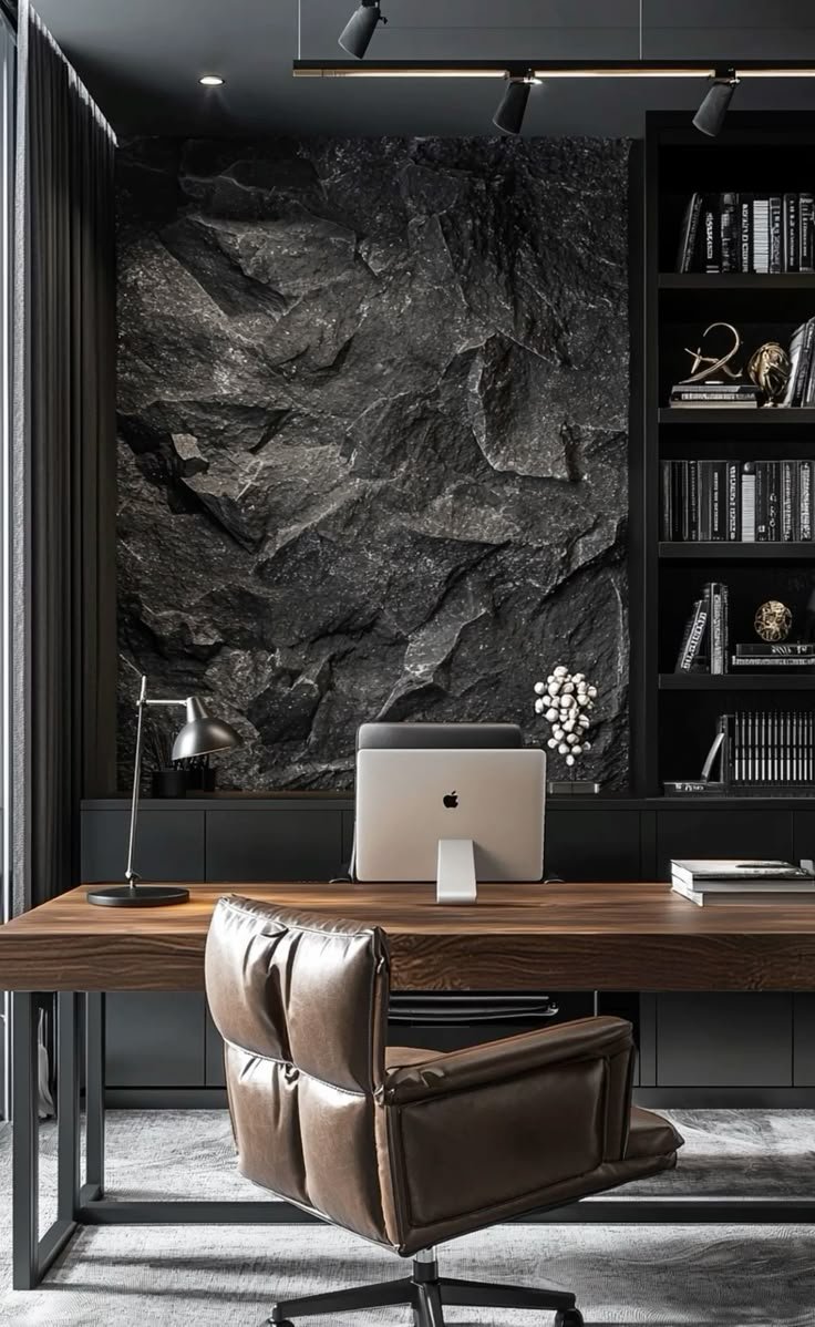 Artificial rock home office