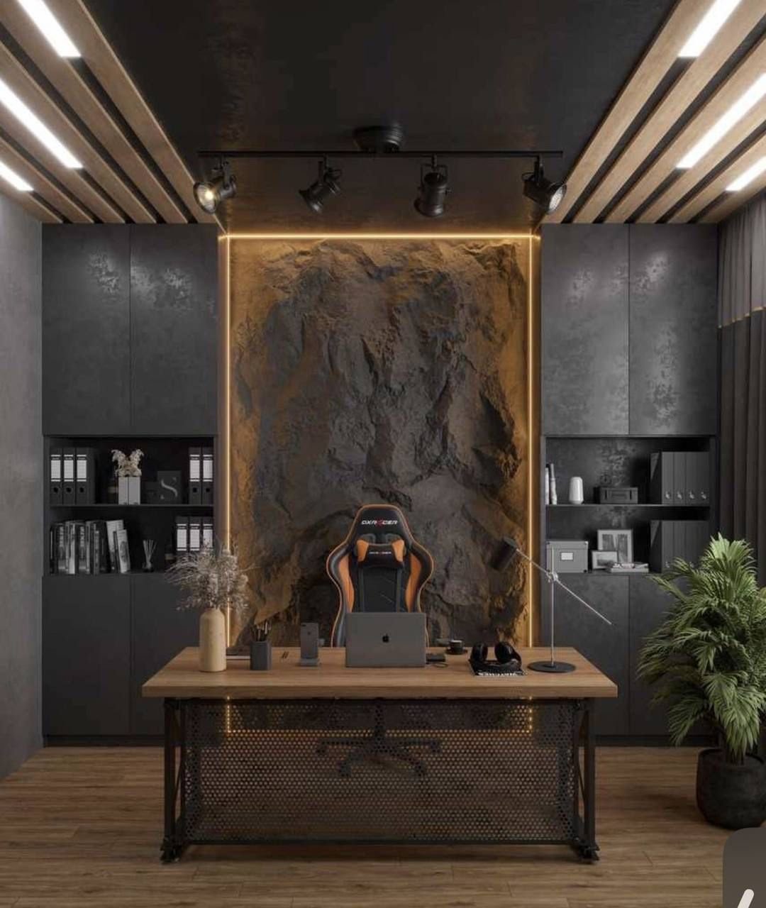 Artificial rock home office